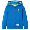 Sweatshirt para crian&ccedil;a com capuz e fecho azul 92