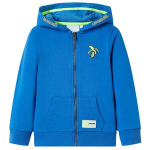 vidaXL Sweatshirt para crian&ccedil;a com capuz e fecho azul 92