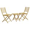 vidaXL 3 pcs conjunto de bistr&ocirc; em bambu