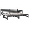 vidaXL Sof&aacute;-cama de puxar 2x(80x200) cm pinho maci&ccedil;o cinza