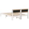 vidaXL Estrutura da cama Branco e cinza claro 135 x 190 cm