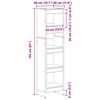vidaXL Gabinete de Livros Carvalho Artesanal 80 x 30 x 155 cm