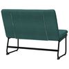 vidaXL Banco 100x75x76 cm tecido verde-escuro