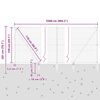 vidaXL Poste de Cerca Cinzeto 25 x 1,5 m (malha de 50 mm) A&ccedil;o