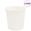 vidaXL Copos de caf&eacute; de papel 1000 pcs 4oz 100ml branco