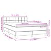 vidaXL Cama box spring c/ colch&atilde;o e LED 160x210 cm veludo rosa