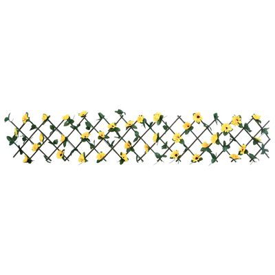 vidaXL Treliça de hera artificial extensível 180x20 cm amarelo