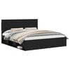 vidaXL Estrutura da Cama Carvalho Preto 200 x 200 cm