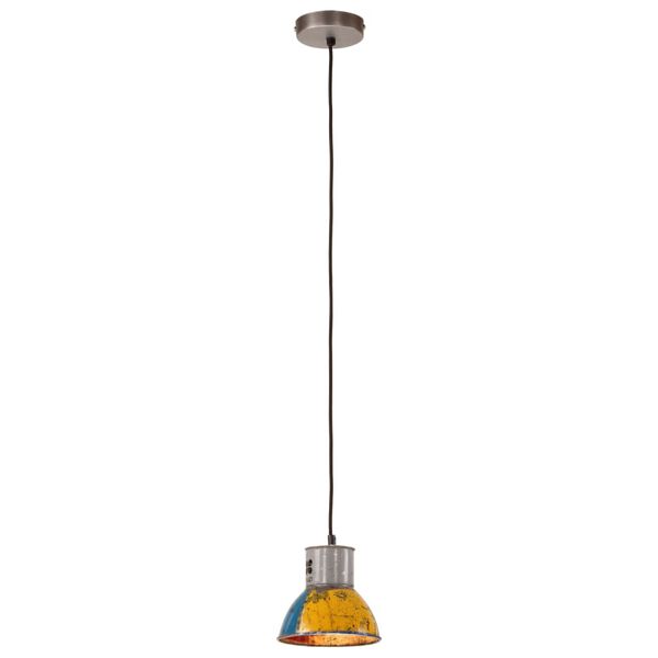 vidaXL Candeeiro suspenso industrial redondo 25W 17 cm E27 multicor