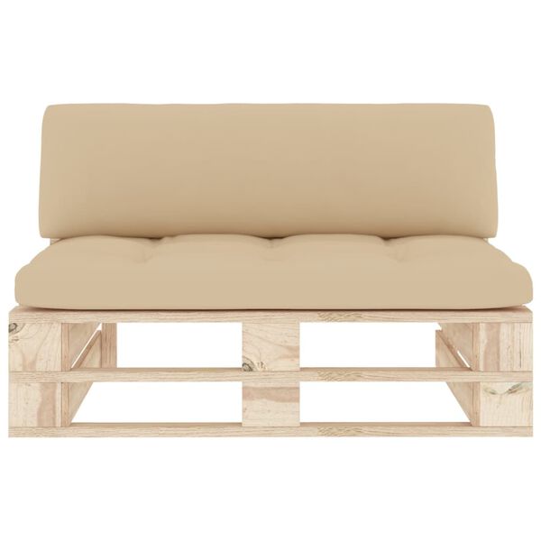 vidaXL Sofá de centro em paletes p/ jardim pinho impregnado