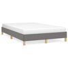 vidaXL Estrutura de cama sem colch&atilde;o 120x200 cm tecido cinzento-escuro