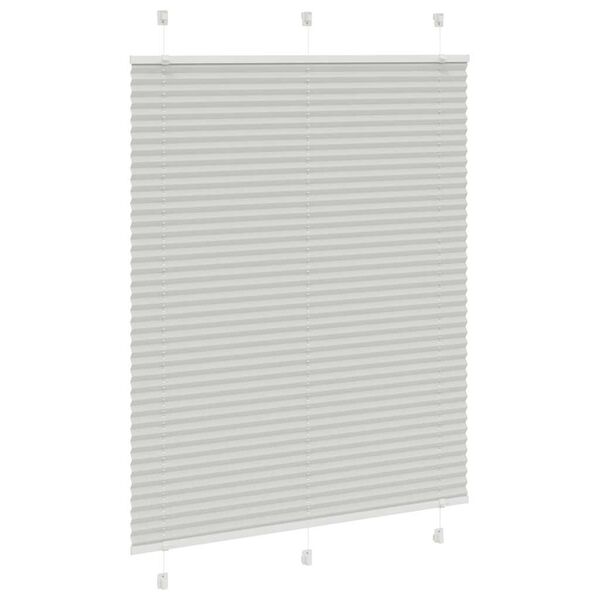 vidaXL Cinzento Luz Plissada Cega 105x150 cm Largura Tecido 104,4cm