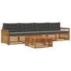 vidaXL Conjunto de Sof&aacute;s para Exterior 5 unid. Natural e Antracite