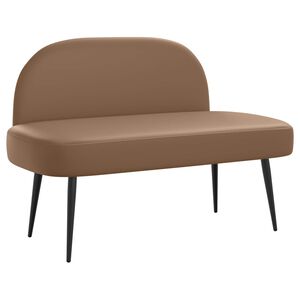 vidaXL Banco estofado com encosto Cappuccino 110 x 60 x 76 cm