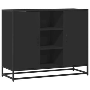 vidaXL Aparador 92x35x76 cm derivados de madeira preto