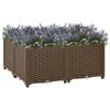 vidaXL Canteiro elevado 80x80x38 cm polipropileno