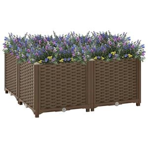vidaXL Canteiro elevado 80x80x38 cm polipropileno