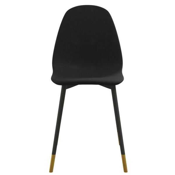 vidaXL Cadeiras de jantar 2 pcs tecido preto