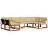 vidaXL Conjunto de Sof&aacute;s para Exterior 6 pcs Natural e Bege