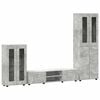 vidaXL Conjunto de m&oacute;vel de TV FLORIN 3 unid. Cinzento