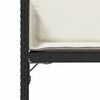 vidaXL Cadeiras de jardim com almofad&otilde;es 4 pcs vime PE preto