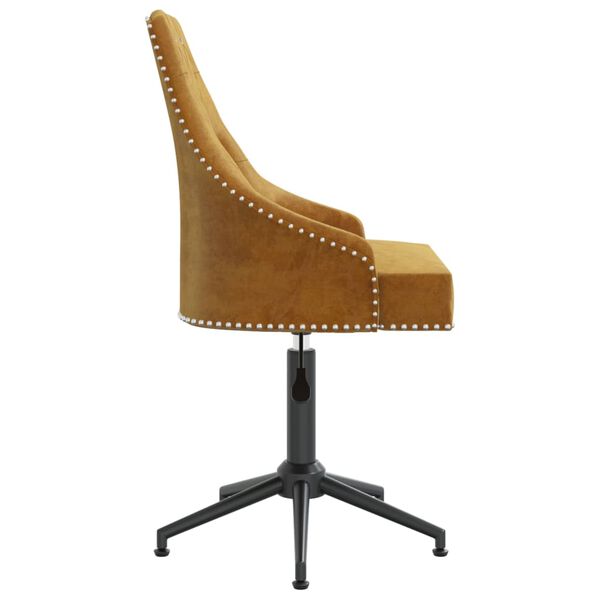 vidaXL Cadeiras de jantar girat&oacute;rias 2 pcs veludo castanho