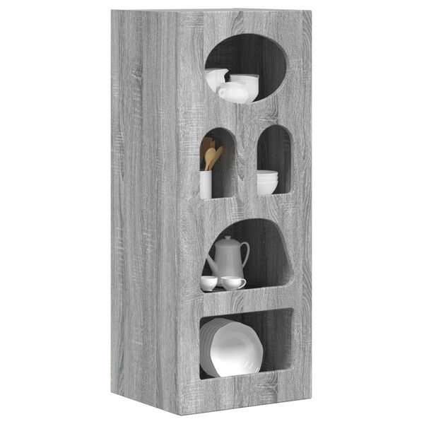 vidaXL Buffet Cinza Sonoma 40 x 35 x 100,5 cm Madeira processada