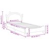 vidaXL Estrutura de Cama Infantil com Cabeceira Rosa 80 x 200 cm PU