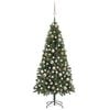 vidaXL &Aacute;rvore Natal artificial pr&eacute;-iluminada c/ bolas e pinhas 180 cm