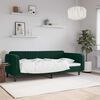 vidaXL Sof&aacute;-cama 100x200 cm veludo verde-escuro