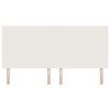 vidaXL Cabeceira LED com luzes de tira LED Creme 200 cm Poli&eacute;ster