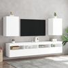 vidaXL M&oacute;veis parede p/ TV 2pcs 40,5x30x60 cm derivados madeira branco