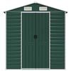 vidaXL Abrigo de jardim 191x640x198 cm a&ccedil;o galvanizado verde