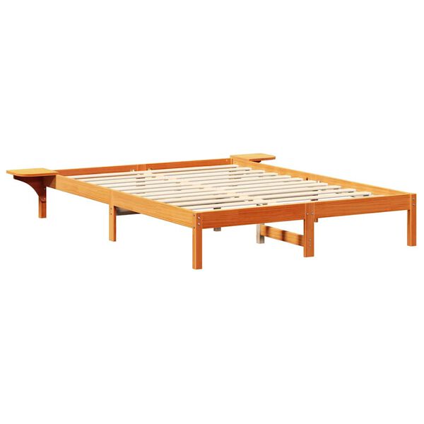 vidaXL Estrutura da Cama Marrom Cera 160 x 200 cm