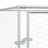 vidaXL Canil de exterior 4x4x2 m a&ccedil;o galvanizado prateado