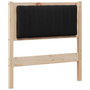 vidaXL Cabeceira estofada Castanho 75 cm Madeira de Pinheiro S&oacute;lida