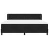 vidaXL Cama Box com colch&atilde;o com cabeceira Preto 180 x 200 cm Veludo