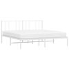vidaXL Estrutura de cama com cabeceira 183x213 cm metal branco