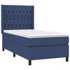 vidaXL Cama box spring c/ colch&atilde;o e LED 90x200 cm tecido azul