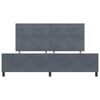 vidaXL Cama Box com cabeceira Cinzento escuro 200 x 200 cm Veludo