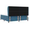 vidaXL Cama Box com colch&atilde;o Azul Escuro 200 x 200 cm Poli&eacute;ster