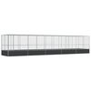 vidaXL Avi&aacute;rio com extens&atilde;o 1039x207x212 cm a&ccedil;o prateado