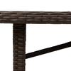 vidaXL Mesa de jardim com tampo de vidro 190x80x74 cm vime PE castanho