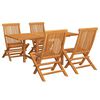 vidaXL 5 pcs conjunto de jantar para jardim madeira de teca maci&ccedil;a