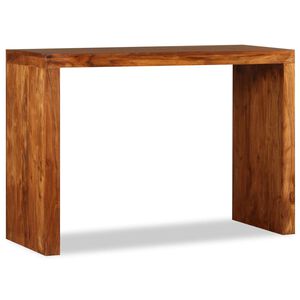 vidaXL Mesa consola madeira maci&ccedil;a c/ acabamento a mel 110x40x76 cm