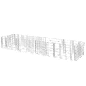 vidaXL Canteiro elevado/cesto gabi&atilde;o 360x90x50 cm a&ccedil;o