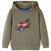 Sweatshirt com capuz para crian&ccedil;a cor caqui 128