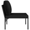vidaXL 3 pcs conjunto lounge de jardim c/ almofadões PVC preto