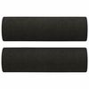 vidaXL Sofá 2 lugares + almofadas decorativas 120 cm tecido preto