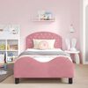 vidaXL Estrutura de Cama Infantil com Cabeceira Rosa 80 x 200 cm